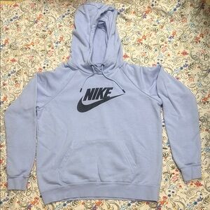 Nike Light Blue Hoodie with Black Logo